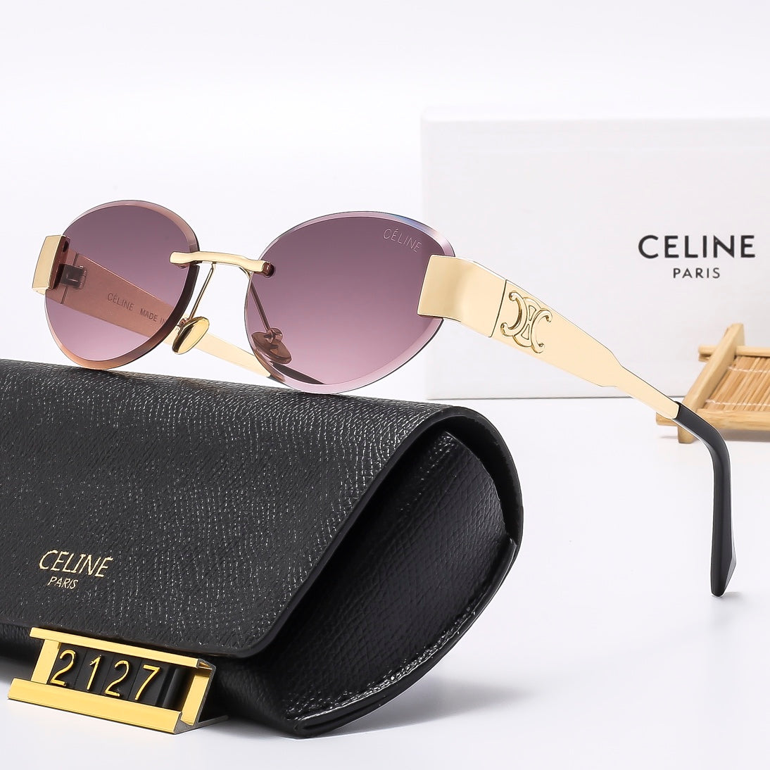 Oval-frametone METAL SUNGLASSES