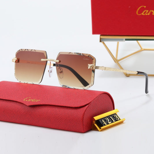 Leopard Head One piece pilot sunglasses 4213