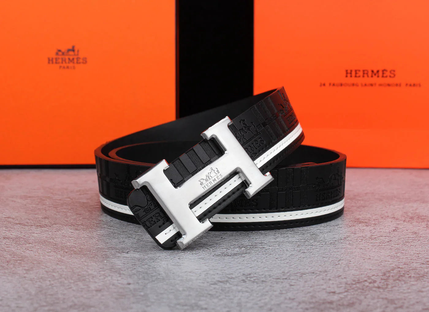 H 3-color fashion belt