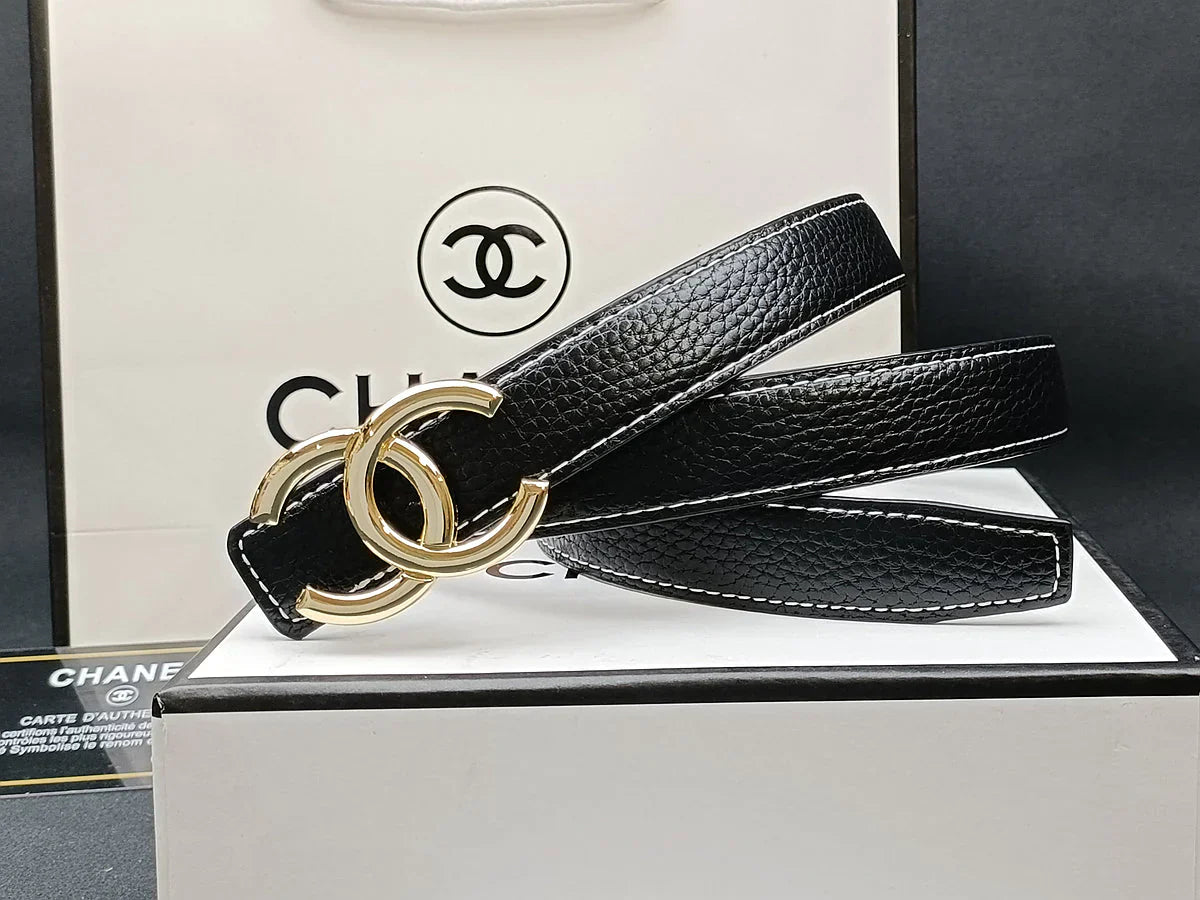 8 Colors double C multi-color lychee leather belt
