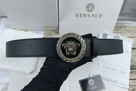 4 Colors lion head double-sided lychee pattern belt