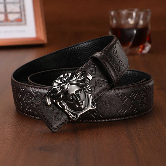 Medusa 3 Colors printed letter leather belt