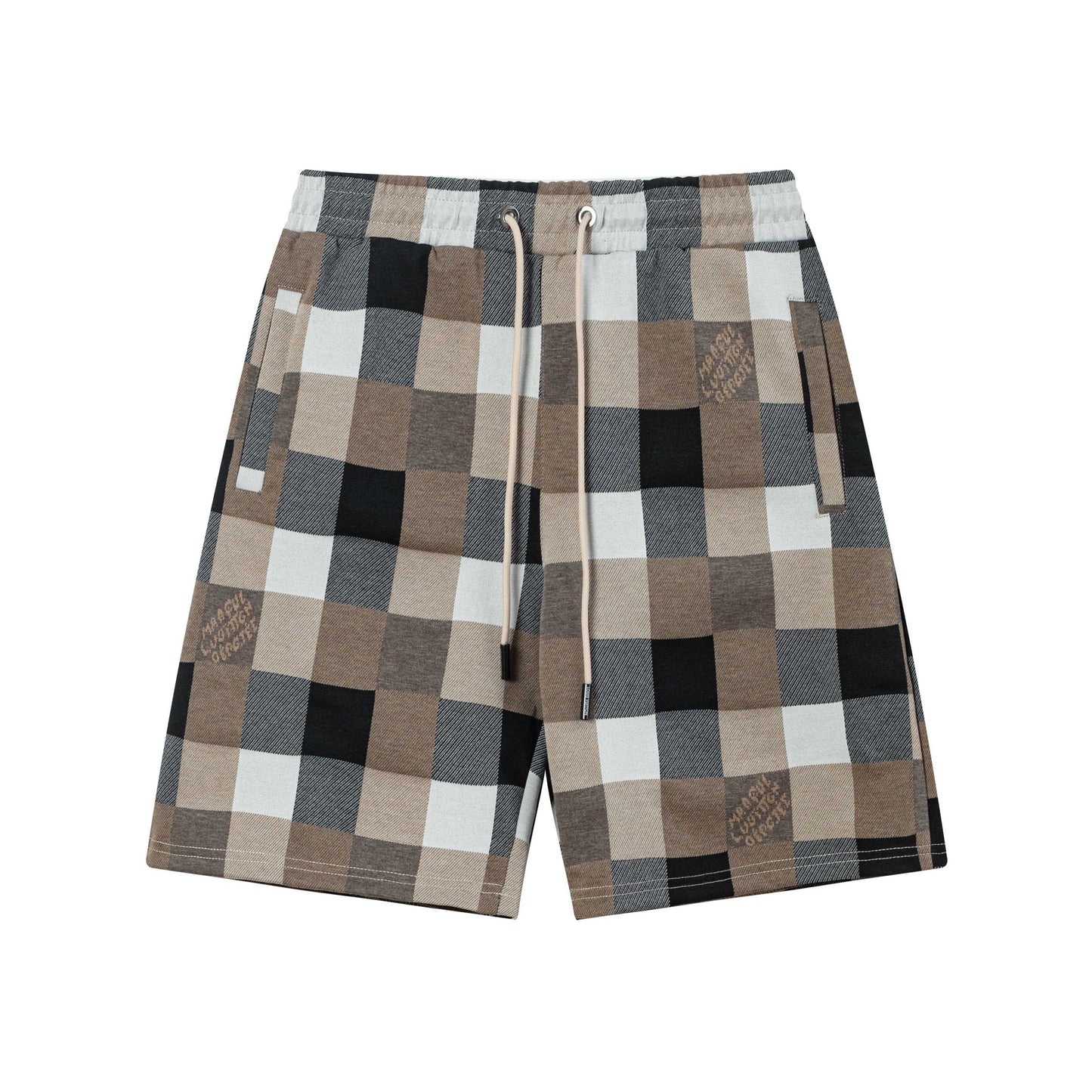 250313 New high quality chequered jacquard print shorts
