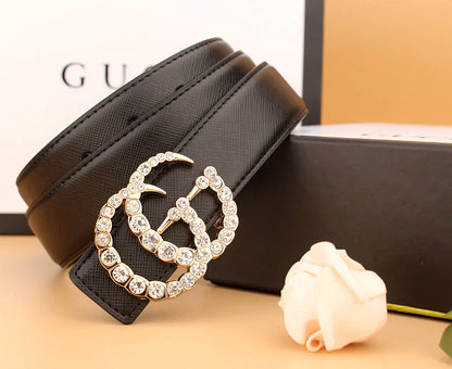 2 Styles   Double G Rhinestone Belt