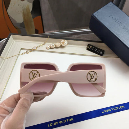 Square large frame trendy retro sunglasses