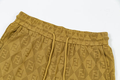 250218 New diamond textured towel knit shorts