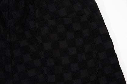 1211 New plaid jacquard towel shorts