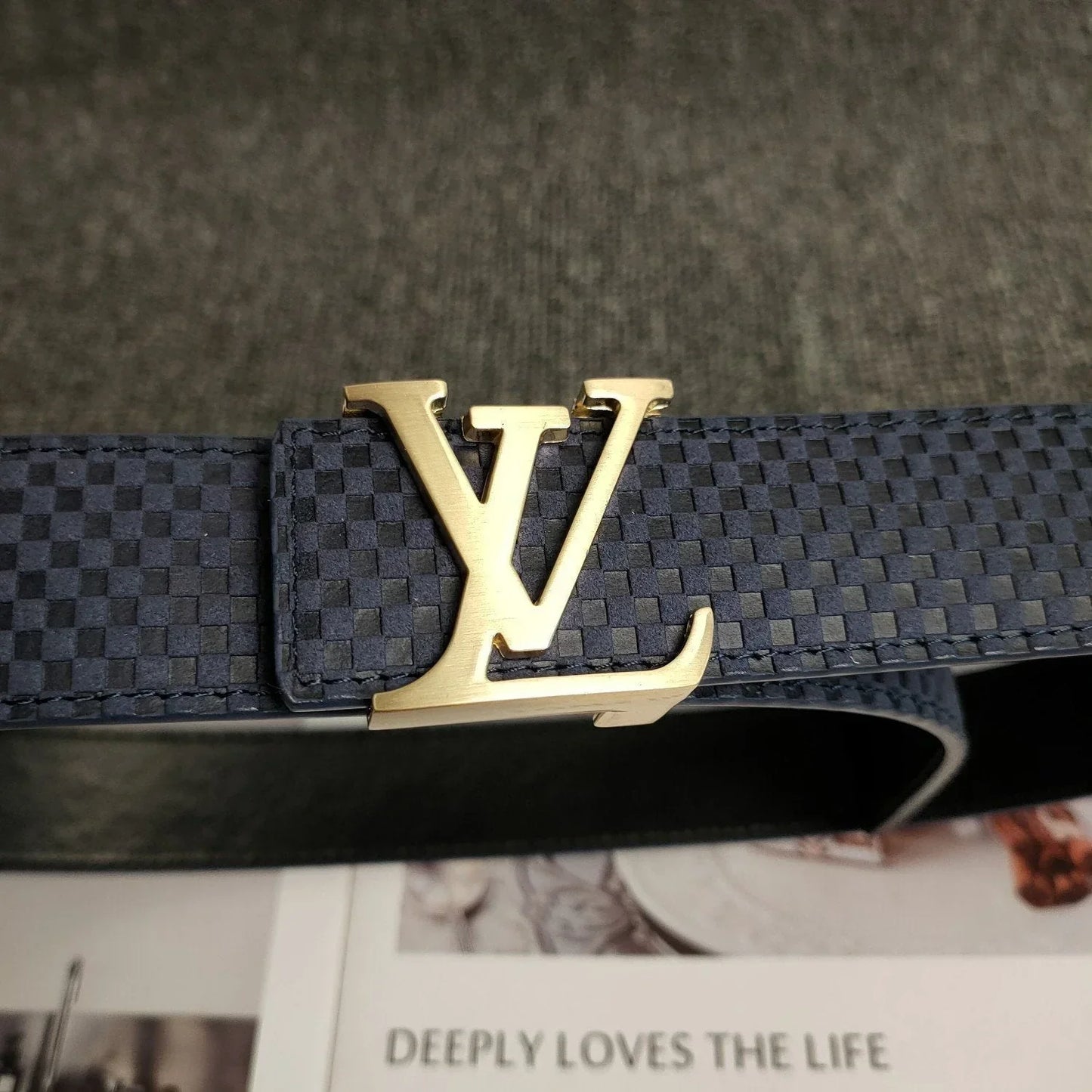 3 Colors Blue Leather Belt