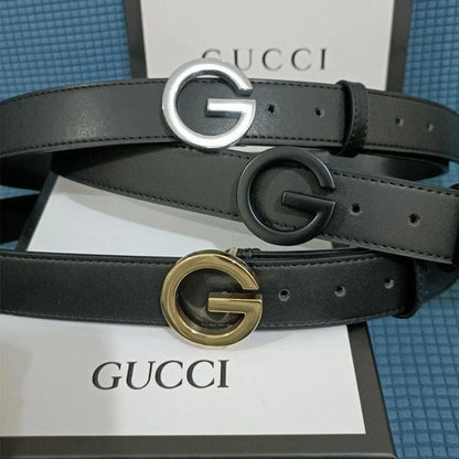 3 Colors Single G Black Leather Belt