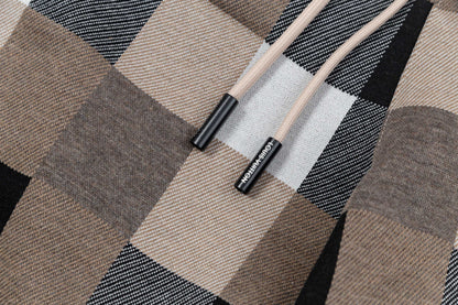 250313 New high quality chequered jacquard print shorts