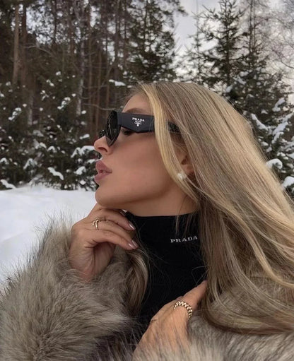 White Polygonal Retro Unisex Sunglasses 8251