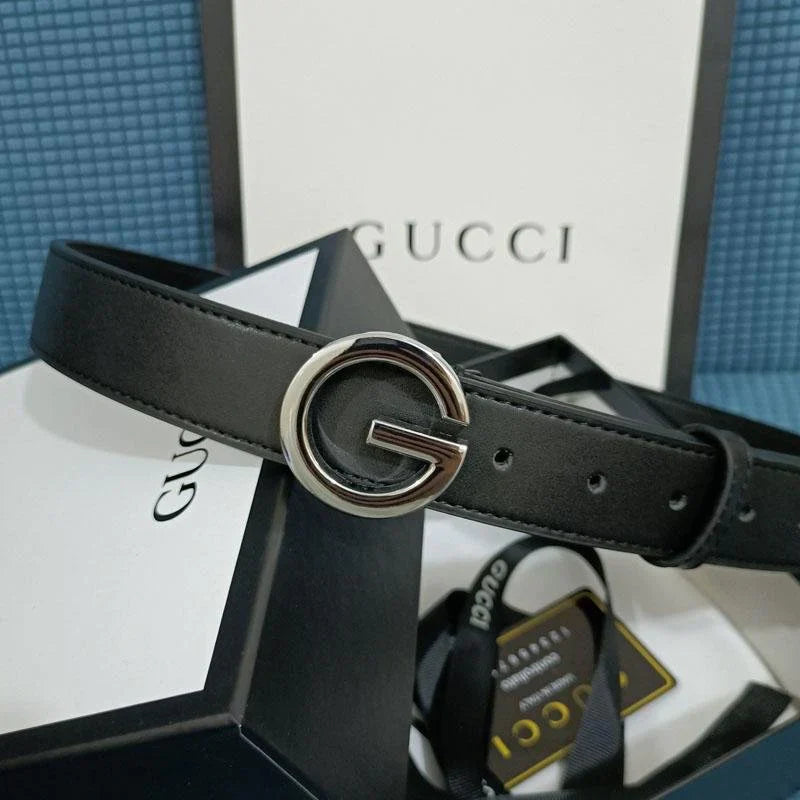 3 Colors Single G Black Leather Belt