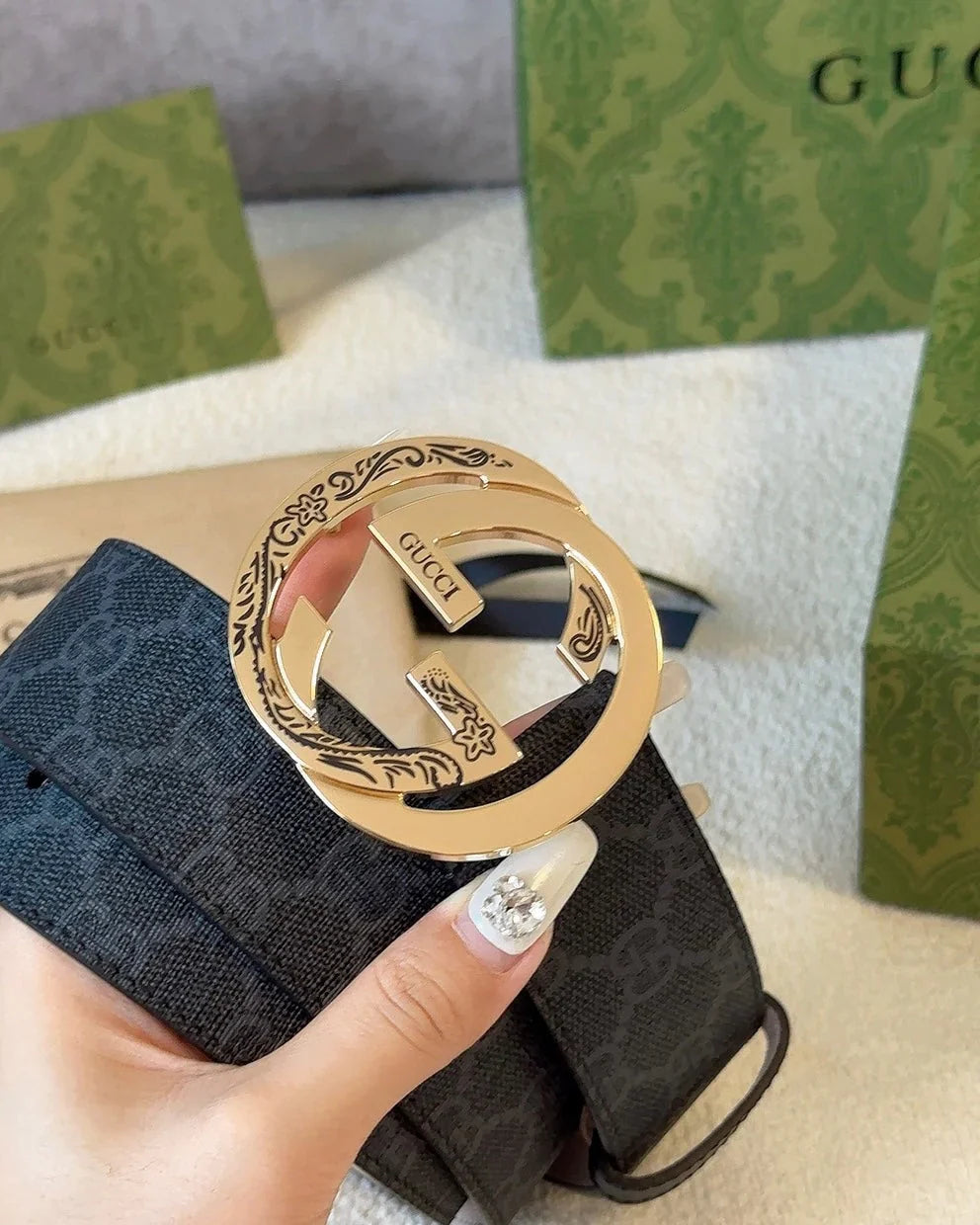 Printed imported waterproof belt copper metal buckle 4.0cm