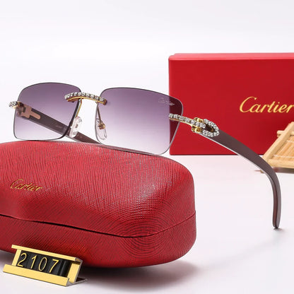 6 Colors Diamond Fashion Frameless Sunglasses 2107