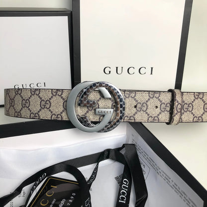 3 Colors printed letter leather belt