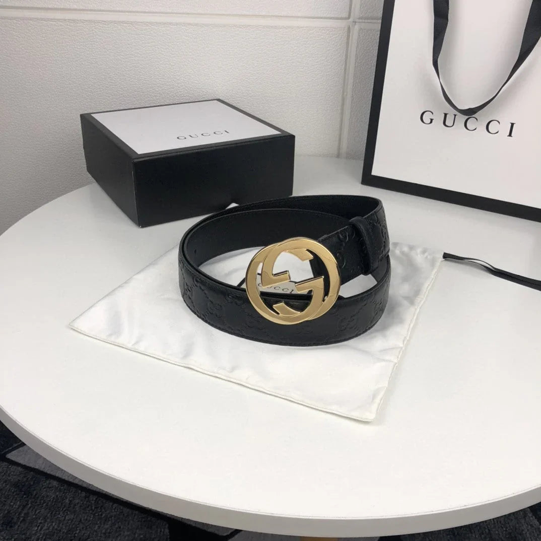 Steel buckle printed belt 3.8cm