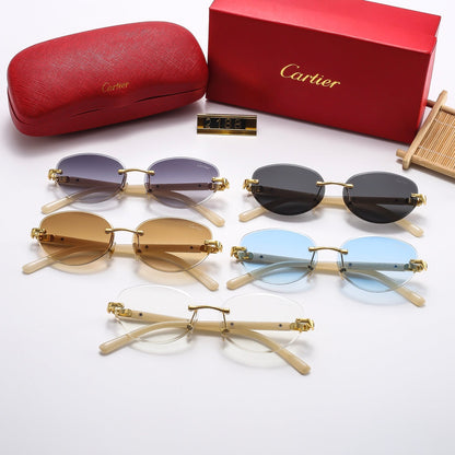 Fashion Oval Frameless Sunglasses 2188