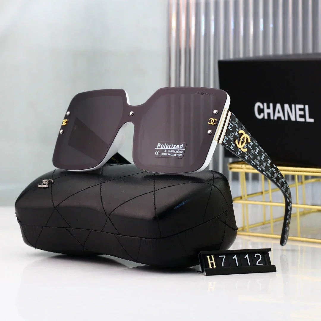 Retro flower leg large frame sunglasses