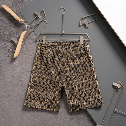 250224 New high quality jacquard knit stretch shorts