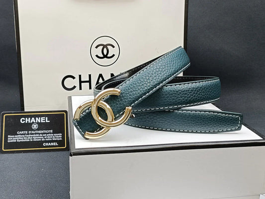 8 Colors   double C multi-color lychee leather belt