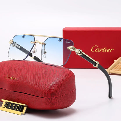 Frameless leopard sunglasses 2115