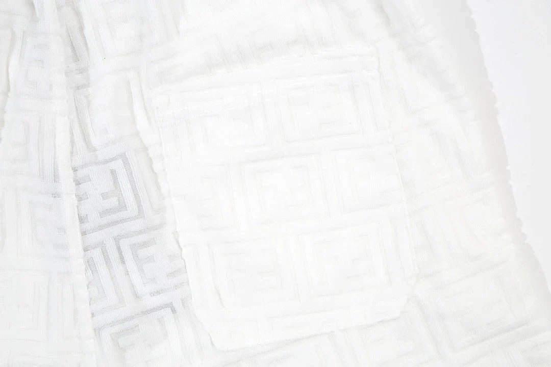 1211 New plaid jacquard towel shorts