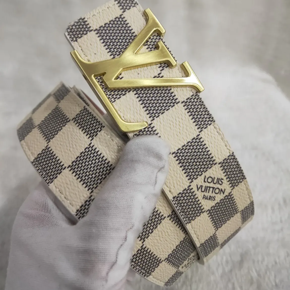 3 Colors Striped Letter Leather Belt