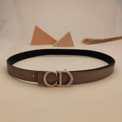 7 Colors Fashion Pearl Alphabet Ladies Leather Belt