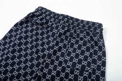 250313 New high quality knitted jacquard full print shorts