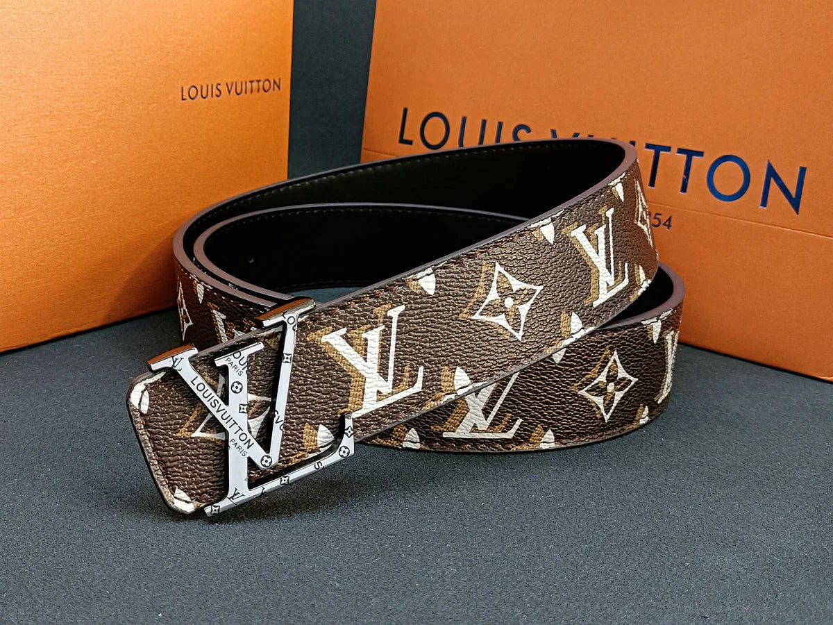 3 Colors four-leaf clover double shadow printed belt