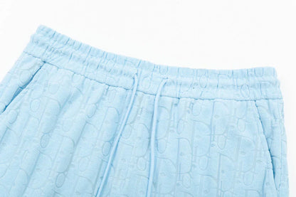 1211 New plaid jacquard towel shorts