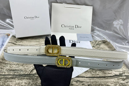 6 Colors   rhinestone CD lychee pattern double-sided belt