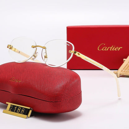 Fashion Oval Frameless Sunglasses 2188