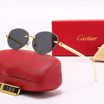 Fashion Oval Frameless Sunglasses 2188