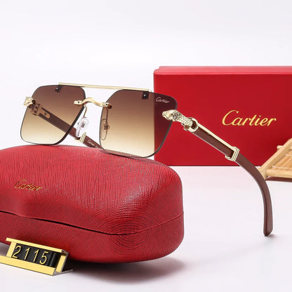 Frameless leopard sunglasses 2115