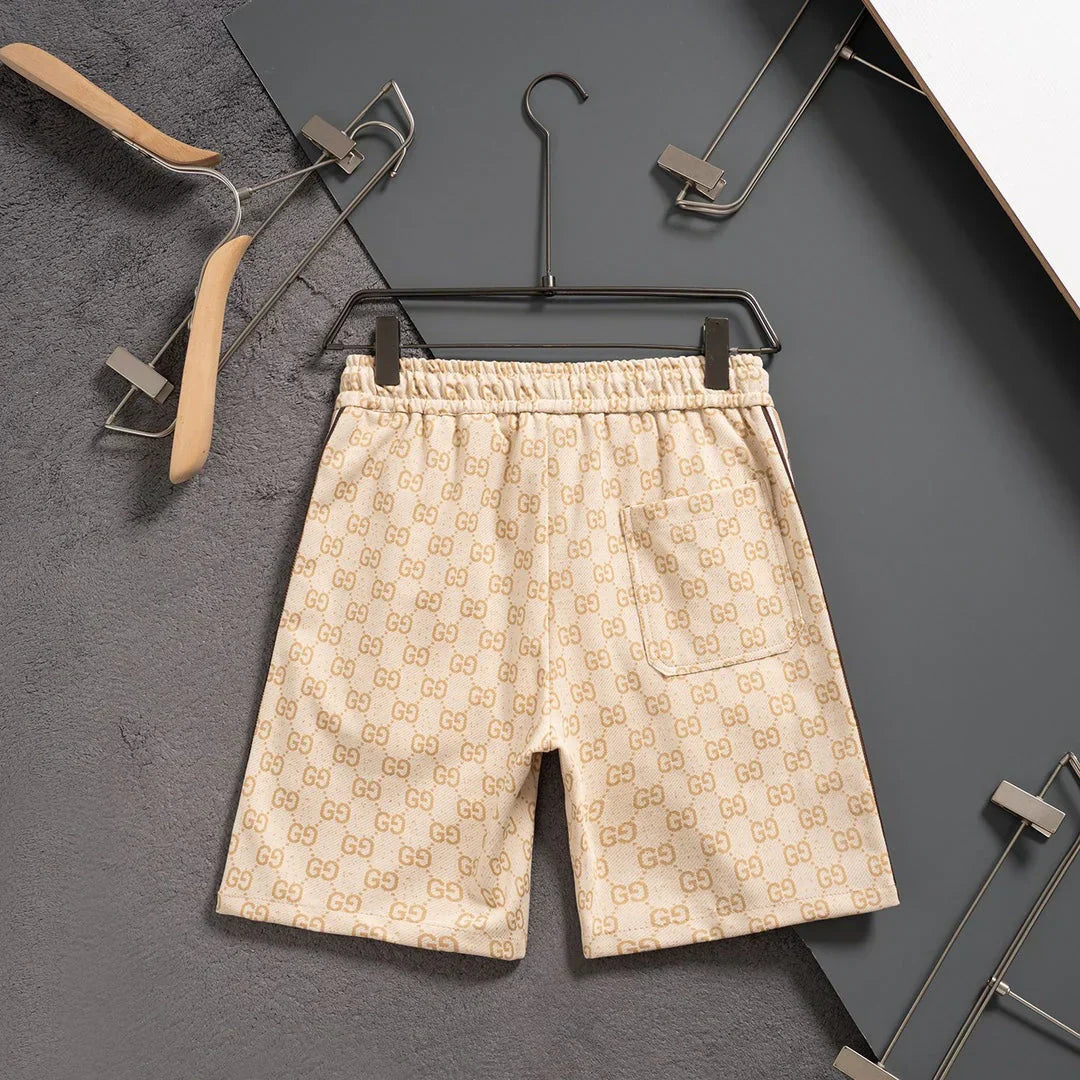 250224 New high quality jacquard knit stretch shorts