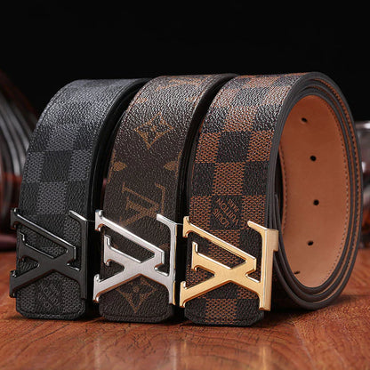 3 Colors   printed letter leather belt