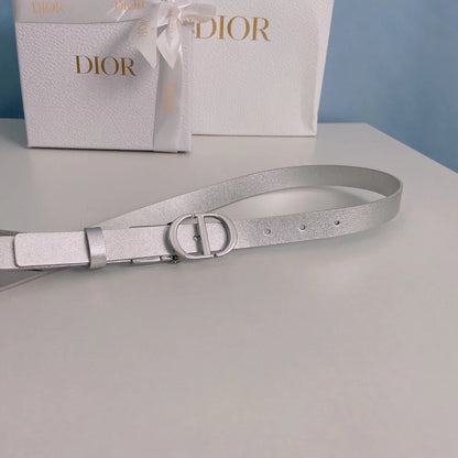 Women's cowhide leather double-sided belt 2.0cm