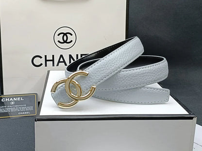 8 Colors   double C multi-color lychee leather belt