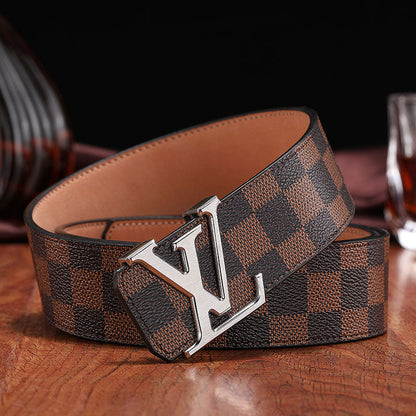 3 Colors   printed letter leather belt