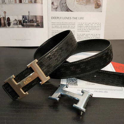 2 Colors printed leather belt