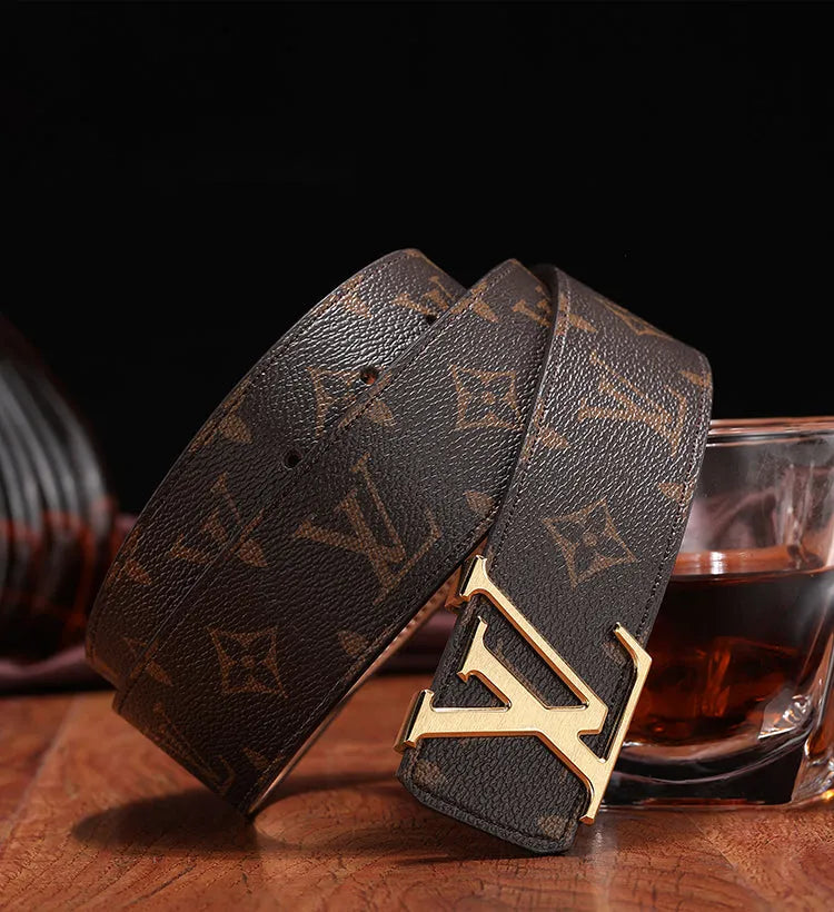 3 Colors   printed letter leather belt