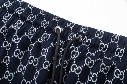 250313 New high quality knitted jacquard full print shorts