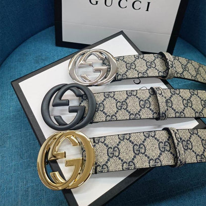 3 Colors  Double G Leather Belt