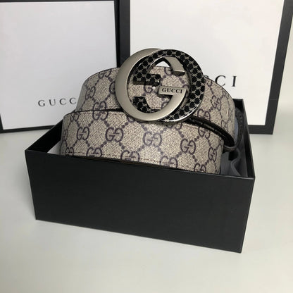 3 Colors printed letter leather belt