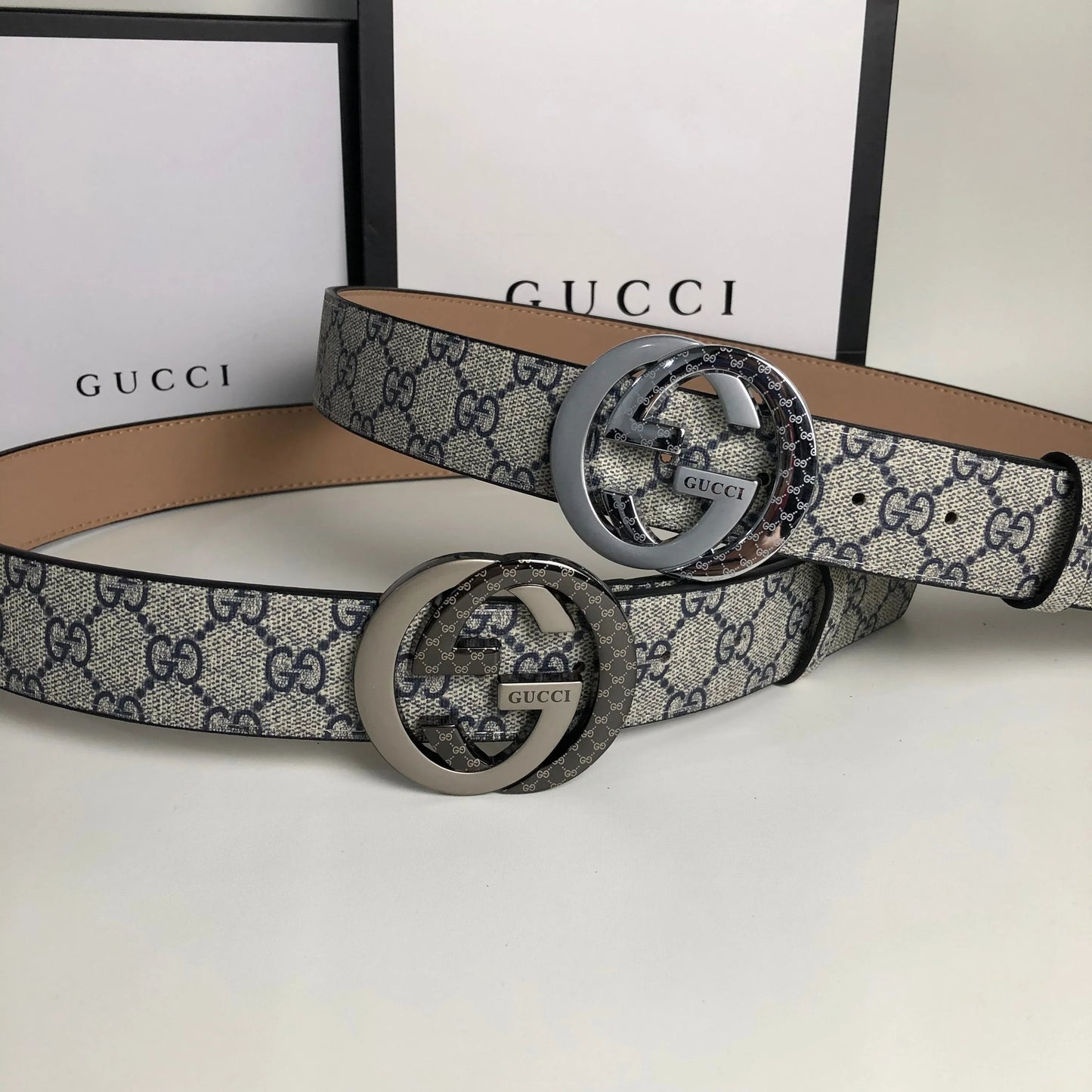 3 Colors printed letter leather belt