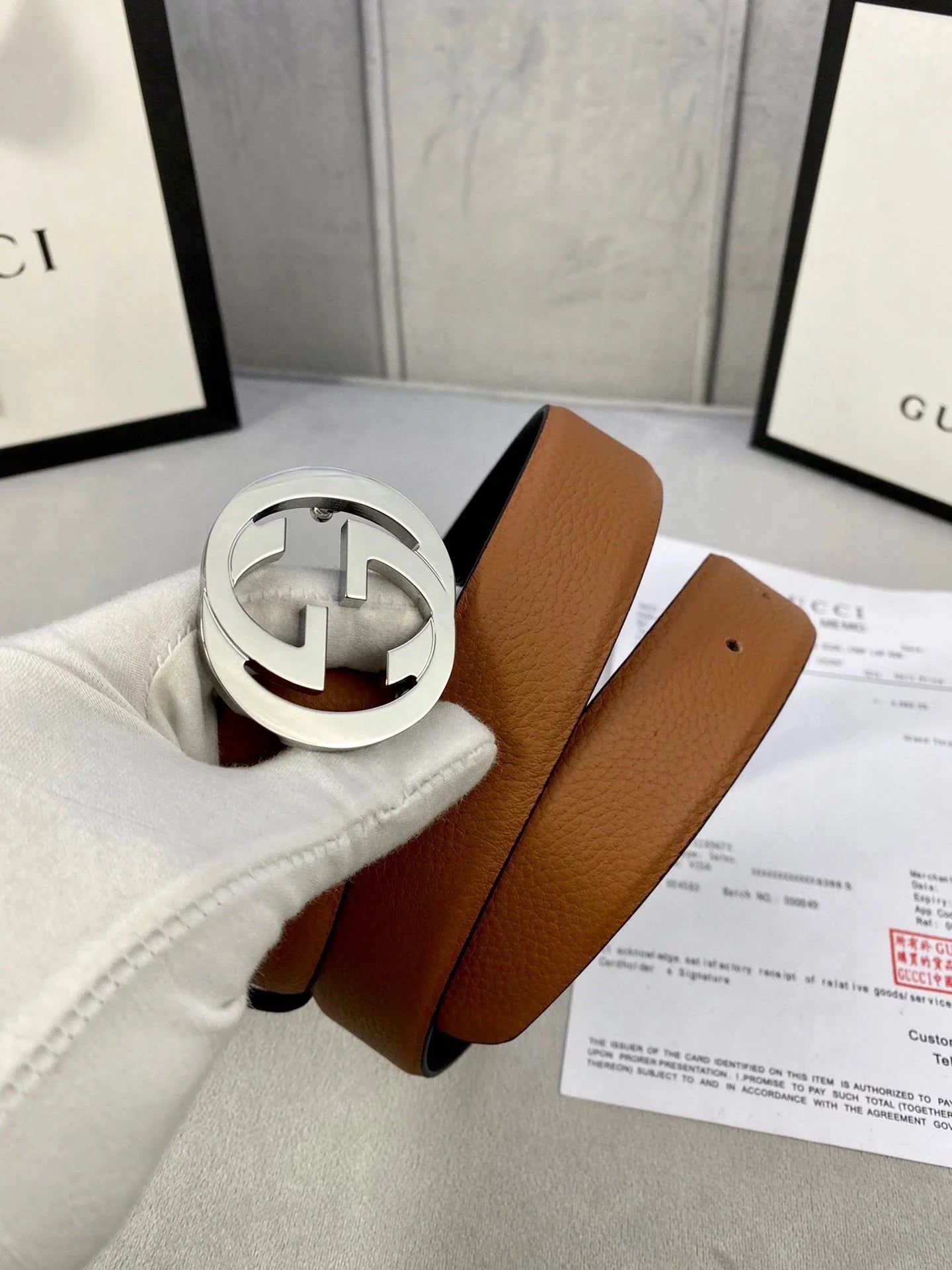 3.0 cm double-sided leather belt