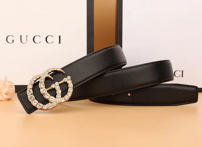 2 Styles   Double G Rhinestone Belt
