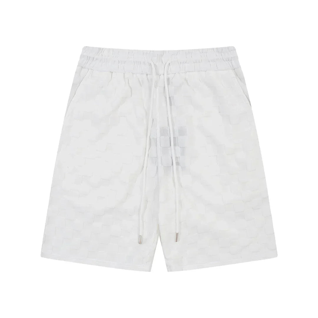 1211 New plaid jacquard towel shorts