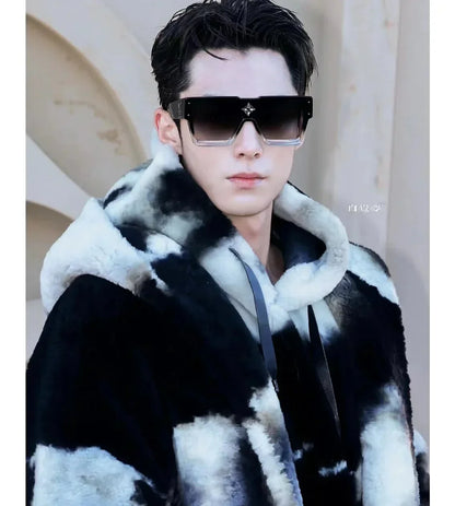 Hot Gradient Black Square Sunglasses